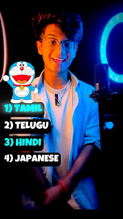 Doraemon Song 🩵 in 4 Languages 🎵 #shorts #doraemon #telugu #youtubeshorts