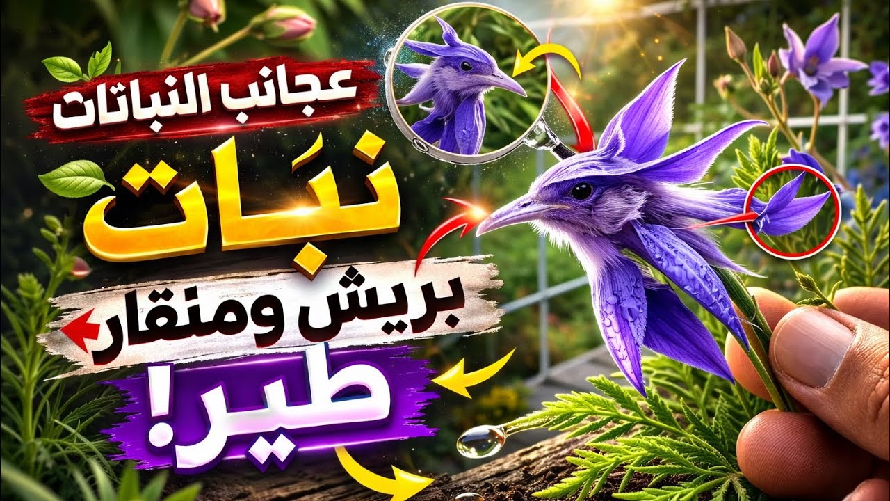 اغرب النباتات ريش ومنقار طير في نبات واحد 