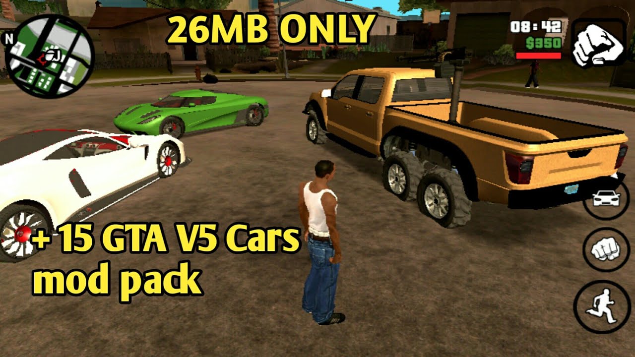 Download (26MB) SuperCars Mod For GTA San Andreas Android | SuperCars Mod Pack | Premium Cars | Cars Mod Pack