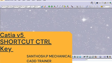 Catia v5  ctrl  short cut key | CADD nest