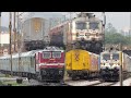 High speed perfect crossing trains  part  3  wap4 vs wap7 class locomotives  indian railways