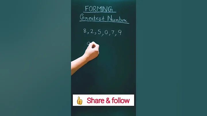 Forming greatest number | shorts | #shorts #youtubeshorts #mathtricks
