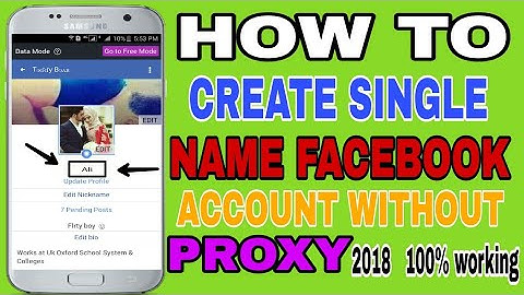 How to create single name facebook account 2018 || 100% working || new trick