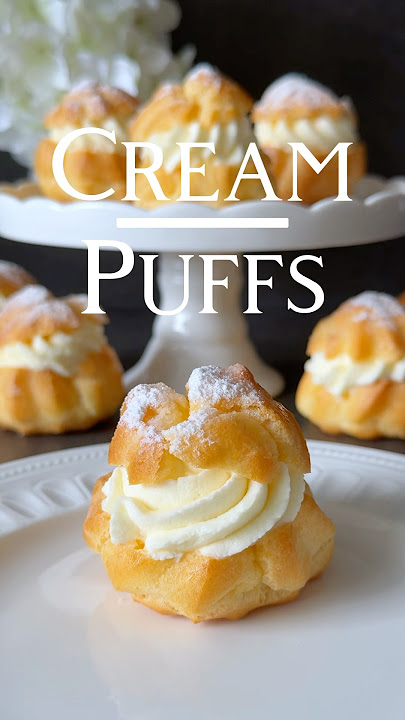 Cream Puffs Recipe 😍🤍 (in the Caption) #cream #puffs #recipe