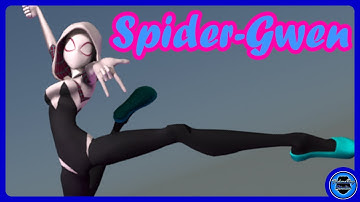 Spider Gwen Walk & Run Cycle - 3D Animation Practice