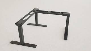 73-In. L-Shaped Sit or Stand Electric Height Adjustable Desk with Triple Motor System, HSD0452-***