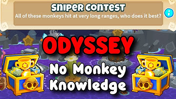 BTD6 Odyssey | No Monkey Knowledge Guide | Hard Mode Tutorial | Sniper Contest