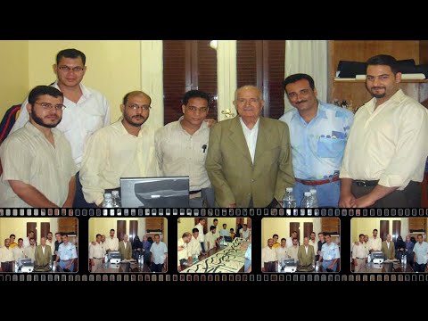 فيديو نادر للخطاط الكبير محمود إبراهيم سلامة في مؤسسة الحلقة فبراير 2008  