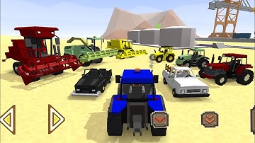 The BEST machinery collection UNLOCK - Blocky Farming and Racing Simulator | game play Android/iOS