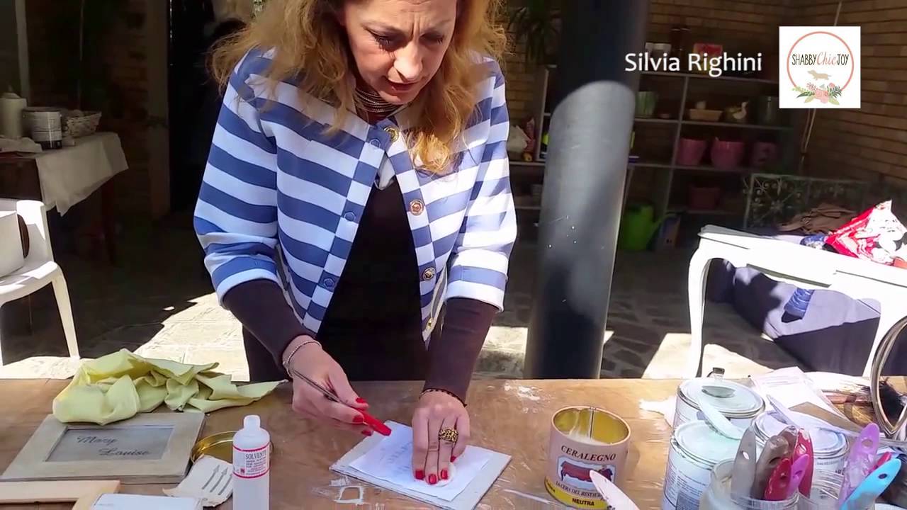 Trasferimento immagine con acetone su legno shabby chic (solvente ...
