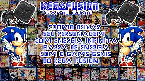 Como usar o game genie do Kega fusion (Energia Infinita, Barra de Live)