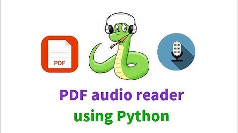 Simple & offline PDF audio reader using Python