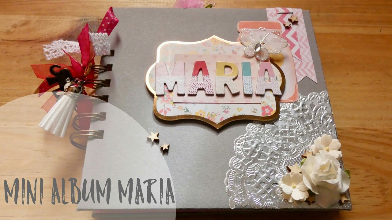 Mini album baby girl Maria scrapbooking YouTube