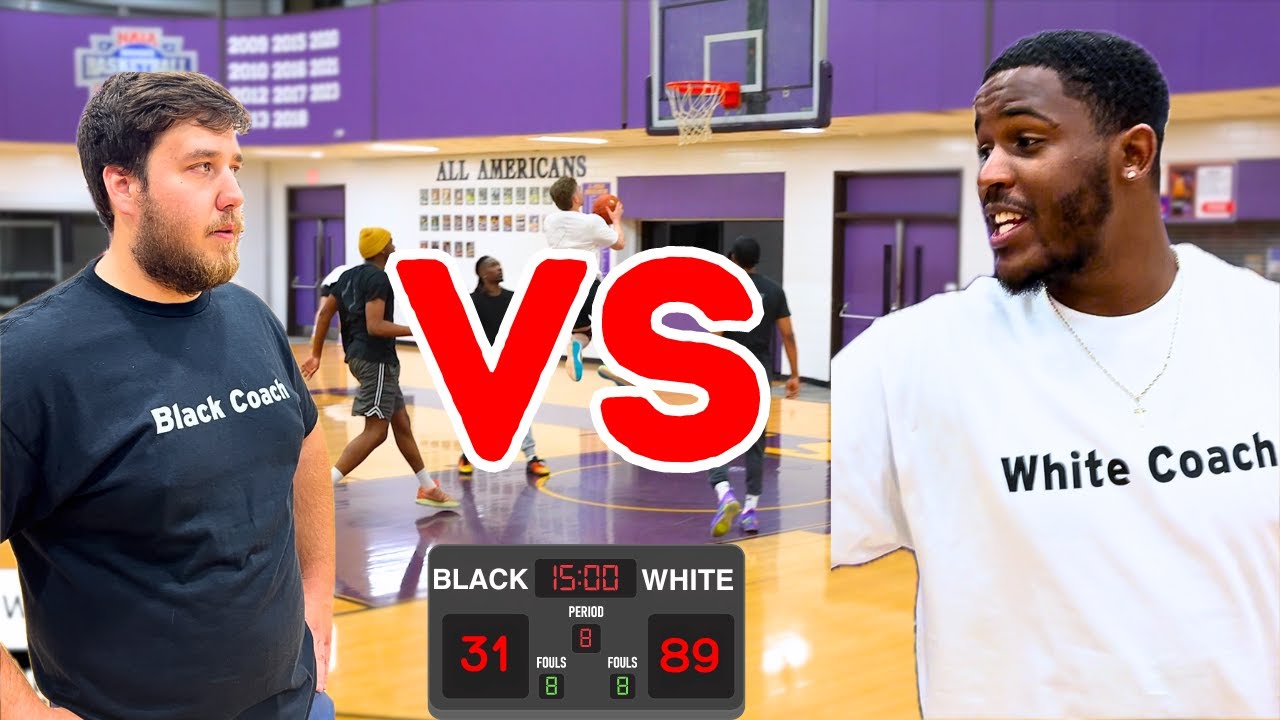 BLACKS vs WHITES Basketball Game!! YouTube