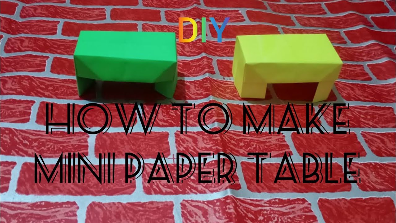 how to make miniature paper table [diy] paper table - YouTube
