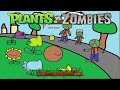 Plants vs Zombies - Pea Cactus vs Chomper vs All Zombies