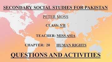 Oxford Social Studies Class 7 Chapter 20: Human Rights - Questions and Activities