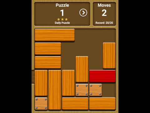 Unblock Me, puzzle 1 (Daily puzzle mode)