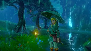 Linkle's Rainy Night Journey - Dreamy Zelda Music with Rain Ambience To Sleep & Study