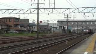 JR貨物 EF66-113+EF66-119 重連貨物列車 (改正後月曜1353レ) 清洲駅貨物線