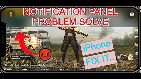iPhone notification bar problem in PUBG MOBILE, BGMI. Disable Notification Center While Playing Game