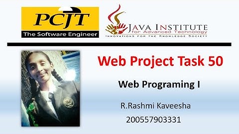 Java Institute || Web Programming 1 || eShop Project Task 50