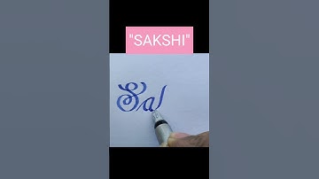 How to Write the Name "Sakshi" in Calligraphy l #calligraphy #cursive #writing #shorts #shortsfeed