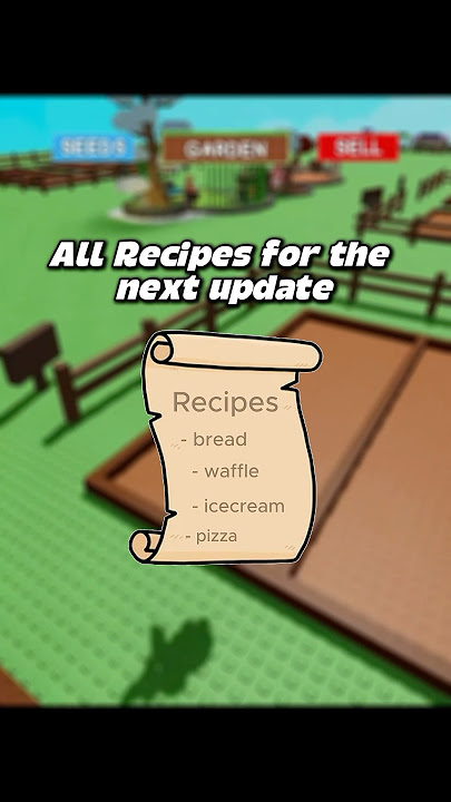 New cooking recipes for the next update 👨‍🍳📖 #robloxfyp #roblox #gardengames #growagarden #gag