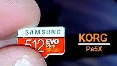 Korg Pa5x - Instalare card microSD