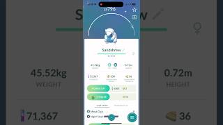 1st Shiny✨ sandshrew today! Pokémon go