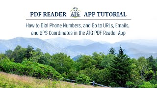 How to Dial Phone Numbers, and Go to URLs, Emails, and GPS Coordinates in the ATG PDF Reader App screenshot 2