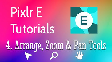 Pixlr E Tutorial 4 - Arrange, Zoom, & Hand / Pan Tools