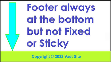 CSS om de voettekst altijd onderaan te plaatsen, maar niet vast of plakkerig