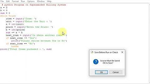 python Program on Supermarket Billing System