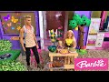Barbie and Ken Burned Thanksgiving Turkey Story with Barbie Sister Chelsea and Barbie Kitchen
