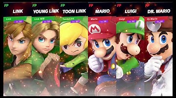 Super Smash Bros Ultimate Amiibo Fights Request #860 Team Link vs Team Mario Bros