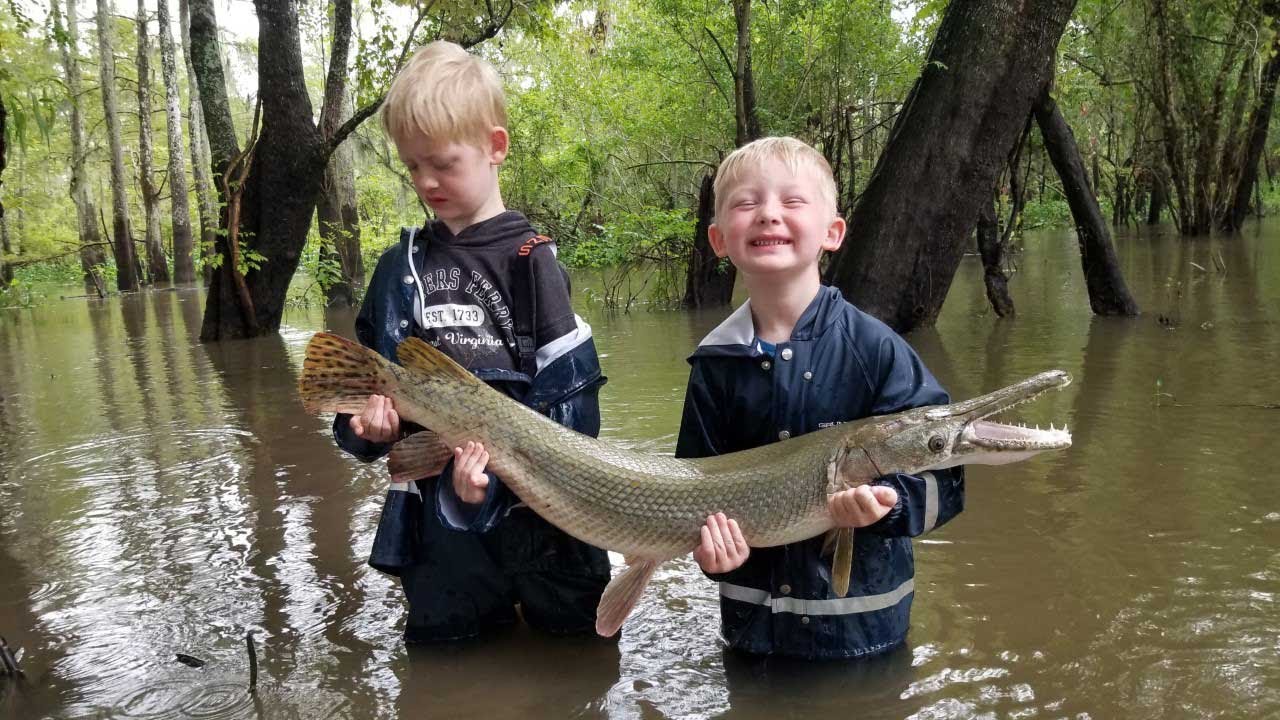 ⁣5 Days Fishing & Camping in Swamp - Catch & Cook Frogs, Gar, Crabs, Catfish & Buffalo.