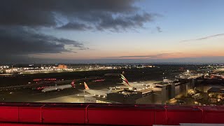Live Plane Spotting Heathrow from the top of Terminal 2 at Night