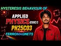 Hysteresis Behaviour of Ferromagnets using Domain Theory| Applied Physics 2- PH25C03