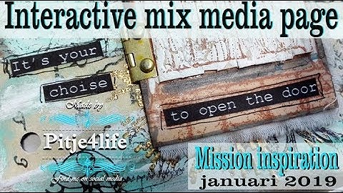 EASY TO FOLLOW MIX MEDIA TUTORIAL INTERACTIVE ARTJOURNAL PAGE ~ Open the door