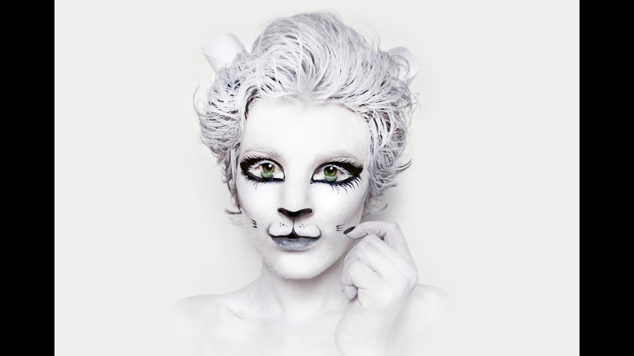 White Kitty Cat. Face Paint by Kudashkina 