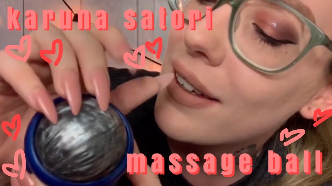 asmr karuna satori blue massage roller ball compilation