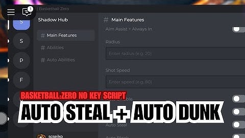 [NEW] 🏀 Basketball:Zero Aim Assist + Always in, Auto Dunk, Dribble, Steal, Block + More Script