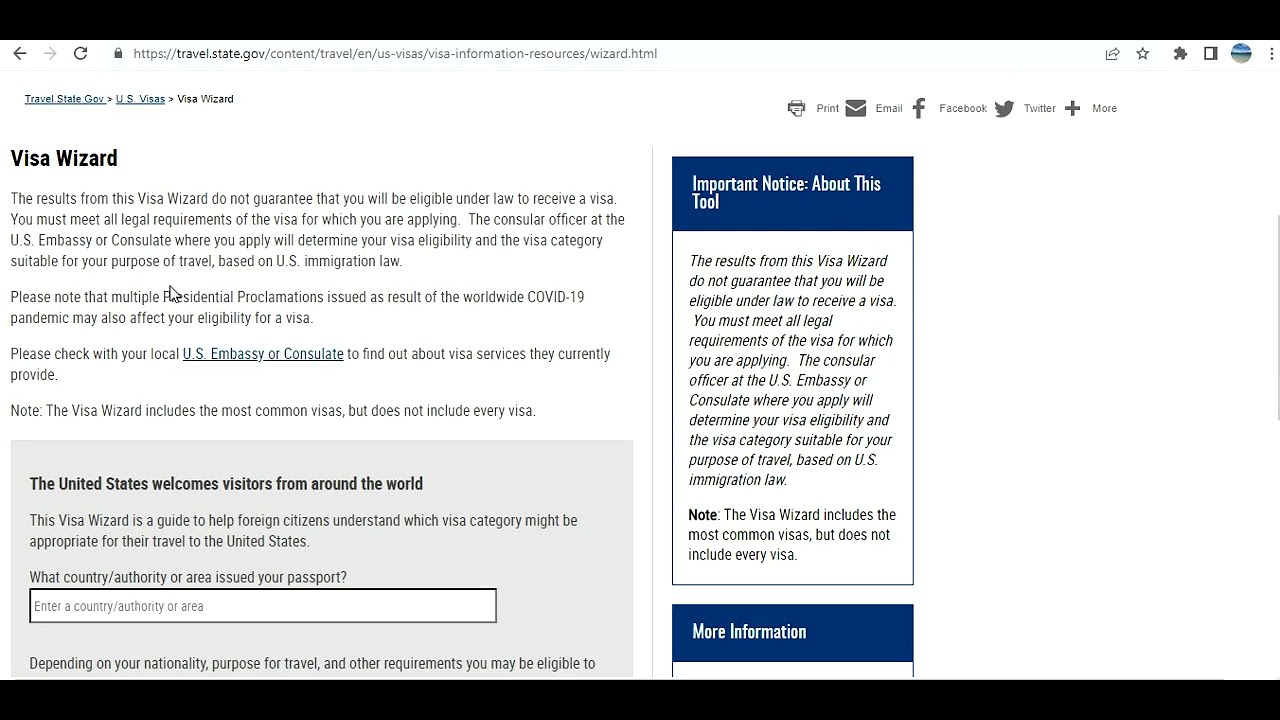 How To Use USA Visa Wizard To Find Out Appropriate US Visa For Yourself -  YouTube