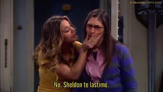 Video thumbnail of "The Big Bang Theory. T05E19. "Y así es como una chica hace una escena.!""