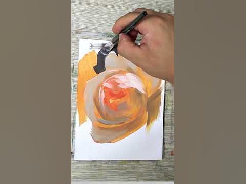 цветок маслом - YouTube