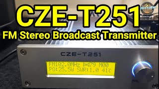 : CZE T251 0-25W Power Adjustable Professional FM Stereo Broadcast Transmitter
