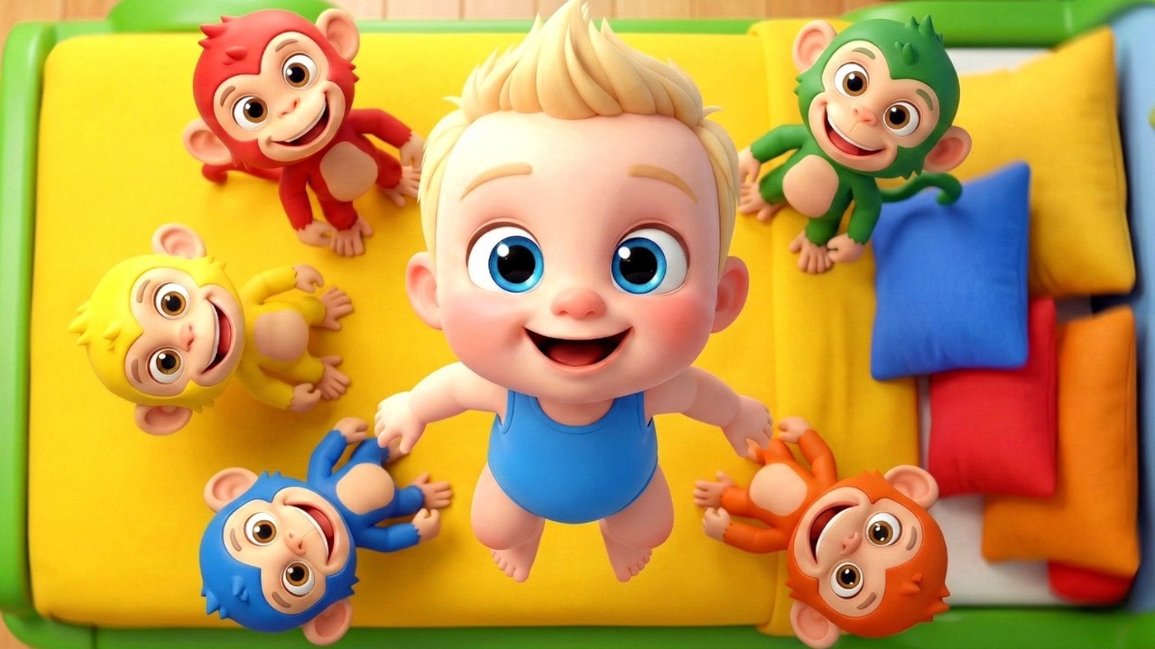 Five Little Monkeys Jumping on Old MacDonald’s Bed + Baa Baa Black Sheep + Finger Family. Kids Songs