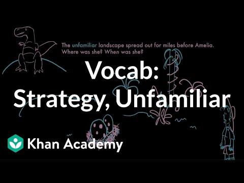 Strategy, Unfamiliar | Vocabulary | Khan Academy