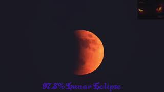 Time-Lapse of the 97.8% Lunar Eclipse of 11/19/2021 from Roppongi Hills Tokyo, Japan 🇯🇵